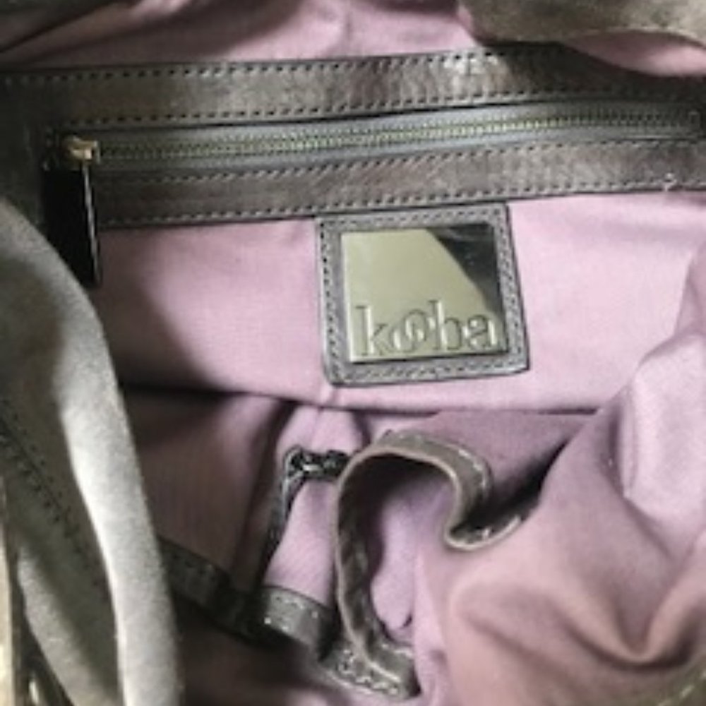 Kooba Gray and Charcoal Two-Tone Hobo Bag - Picture 12 of 14